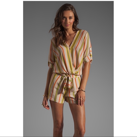 BCBGMaxAzria Pants - *New w/Tags* BCBG Max Azria Striped Romper - L